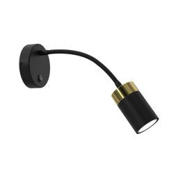Veioză flexibilă JOKER 1xGU10/8W/230V negru/auriu