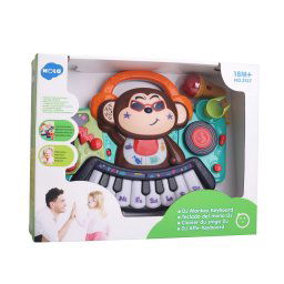 PIANINA BEBE MAIMUTICA DJ CU LUMINI SUNETE SI MICROFON SuperHeroes ToysZone