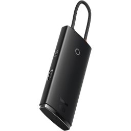 Hub USB Type-C Baseus Lite, USB 3.0 x 3 - USB Type C x 1 - HDMI x 1 (4K/30Hz), Negru WKQX040001