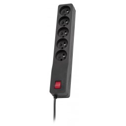 Prelungitor LESTAR ZX 510 G-A K.:CZ 5,0M surge protector Black 5 AC outlet(s) 230 V 5 m