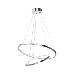 Lustră LED pe cablu ROTONDA LED/51W/230V crom mat