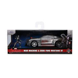 JADA MARVEL MASINUTA METALICA FORD MUSTANG SCARA 1:32 SI FIGURINA METALICA WAR MACHINE SuperHeroes ToysZone