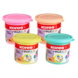 Plastilina modelaj 4x40g culori pastel Kores