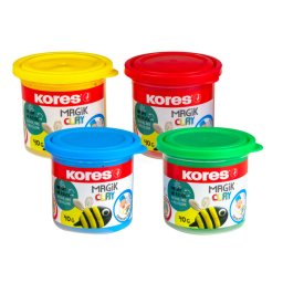 Plastilina modelaj 4x40g culori intense Kores