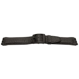 Curea piele tip Swatch 17 mm neagra - 62723
