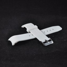 Curea din poliuretan curbata alba 22mm - 36001