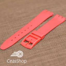 Curea tip Swatch 14 mm rosie - 30995