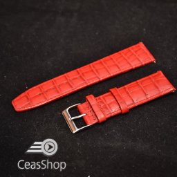 Curea piele vitel rosie 22mm- 30977