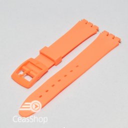Curea tip Swatch 17 mm portocalie