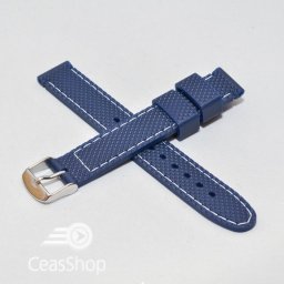 Curea silicon navy cusaturi albe 16mm - 35709