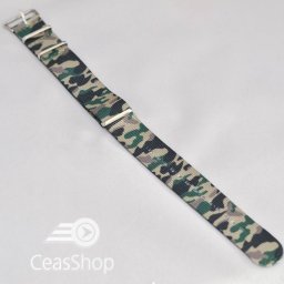 Curea NATO camuflaj verde 18mm - 36796