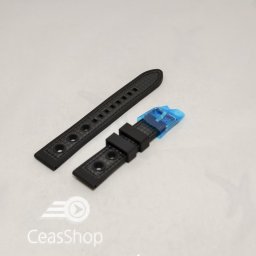Curea silicon sport GRAND PRIX neagra cusaturi negre 22mm - 38134