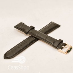 Curea piele vitel neagra cu catarama aurie XXL 20mm - 37206