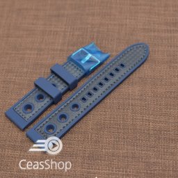Curea silicon sport GRAND PRIX navy cusaturi albastre navy 24mm - 38149