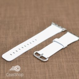 Curea piele alba Apple Watch - 38mm