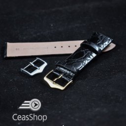 Curea crocodil neagra fara cusatura 20mm - 38372