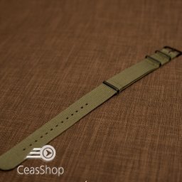 Curea NATO verde olive 24mm catarame negre - 36974