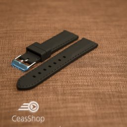 Curea silicon neagră cusături negre 28mm - 42282