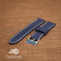 Curea silicon navy cusături albe 22mm - 42315