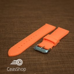 Curea silicon model crocodil portocalie 22mm - 45909