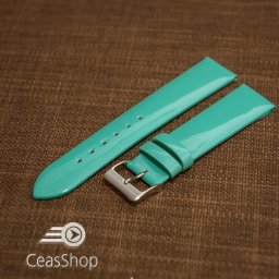 Curea verde piele vitel plată 20mm - 38295