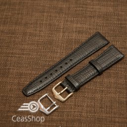 Curea buffalo piele vitel neagră, captușită , tip Omega, 19mm - 31136