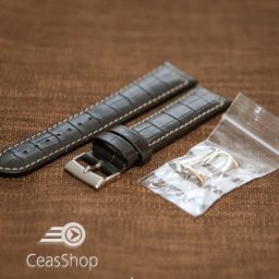 Curea piele vitel handmade neagra XL 20mm - 33617