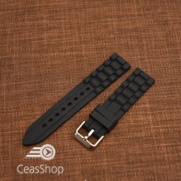 Curea silicon neagră 18mm - 45879