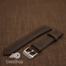 Curea piele maron inchis 20 mm - 42209