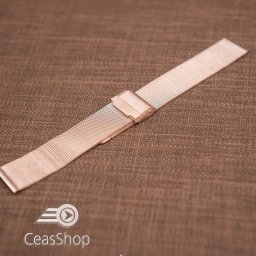 Bratara milaneza fina culoare aur roz 18mm -45629