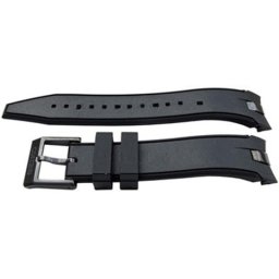Curea cauciuc originala Seiko Sportura neagră - 20mm