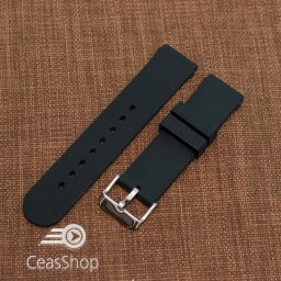 Curea silicon neagră 20mm(22mm) - 45566