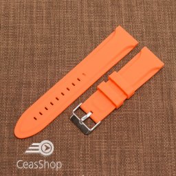 Curea silicon portocalie 22mm - 47084