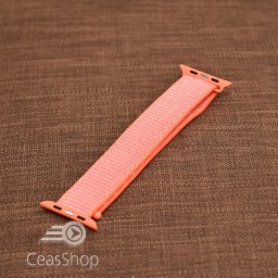 Curea tesatura tip NATO pentru Apple Watch portocalie - 42mm