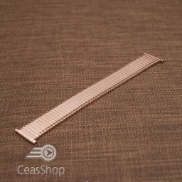 Bratara metalica extensibila culoare aur roz 18-22mm - 49447