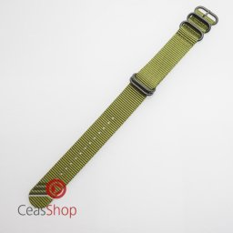 Curea NATO verde militar 20mm catarame zulu negre -52970