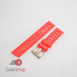 Curea ceas stil Isofrane rosie 22mm - 52215