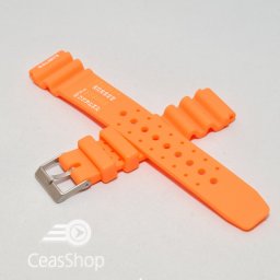 Curea poliuretan portocalie 24mm(26mm) - 53356