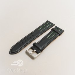 Curea model olimpic neagra cu verde 22mm - 51554
