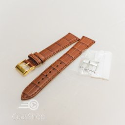 Curea piele vitel maro castaniu model aligator L 19mm - 33800