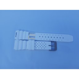 Curea albă poliuretan 22mm(24mm) - 53361