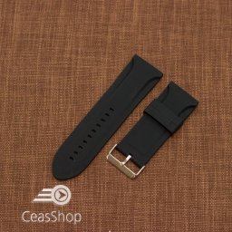 Curea silicon neagră 24mm - 47074