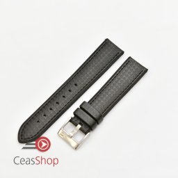 Curea hibrid silicon si piele fibra carbon neagra 20mm - 4000120