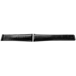Curea tip Tag Heuer neagra cusatură albă 19mm - 52523