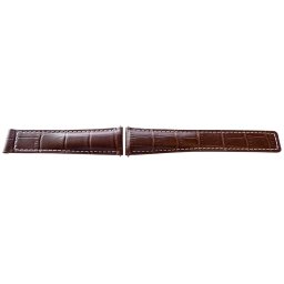 Curea tip Tag Heuer maro cusătură albă 20mm - 52529