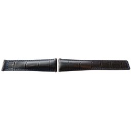 Curea tip Tag Heuer neagra cusătură albastră 22mm - 52533