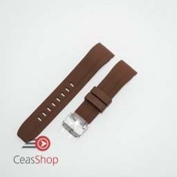 Curea silicon maro capat curbat 22mm - 58403