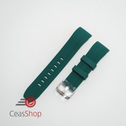 Curea silicon verde capat curbat 22mm - 58401