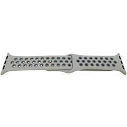 Curea silicon perforat gri pentru Apple Watch - 42mm