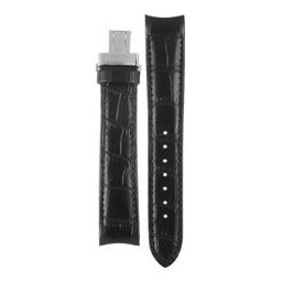 Curea Citizen Eco-Drive piele 20mm neagră capat curbat
